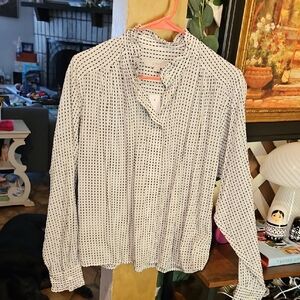 LOFT NWT Black and White Blouse